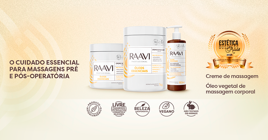 Linha de Óleos Essenciais Raavi Dermocosméticos – Linha Premiada