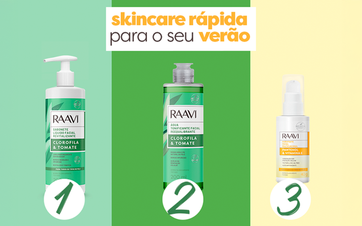Skincare Essencial para um Verão Radiante com o Kit Raavi🌞